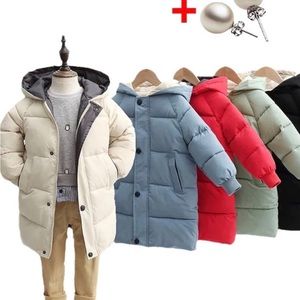 COPY - Children's Down Cotton-padded Parka  Thicken Warm Long Jackets Kids Oute…